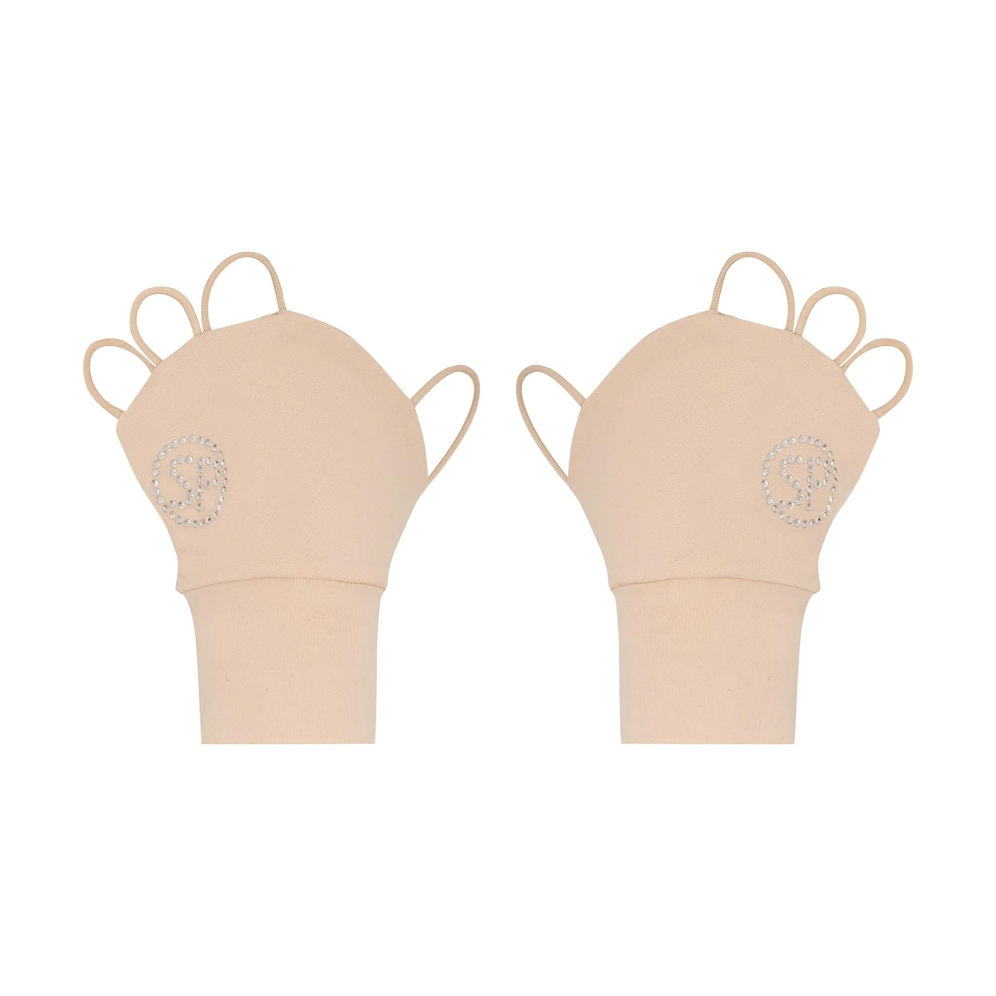 Crystal Palmless Glove (Beige) - Image 3