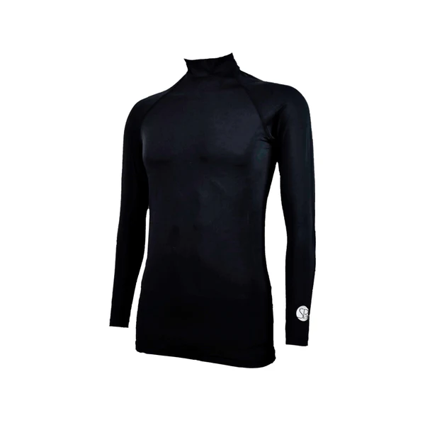 Men's Cooling Shirt High Neck (Black) - Image 4