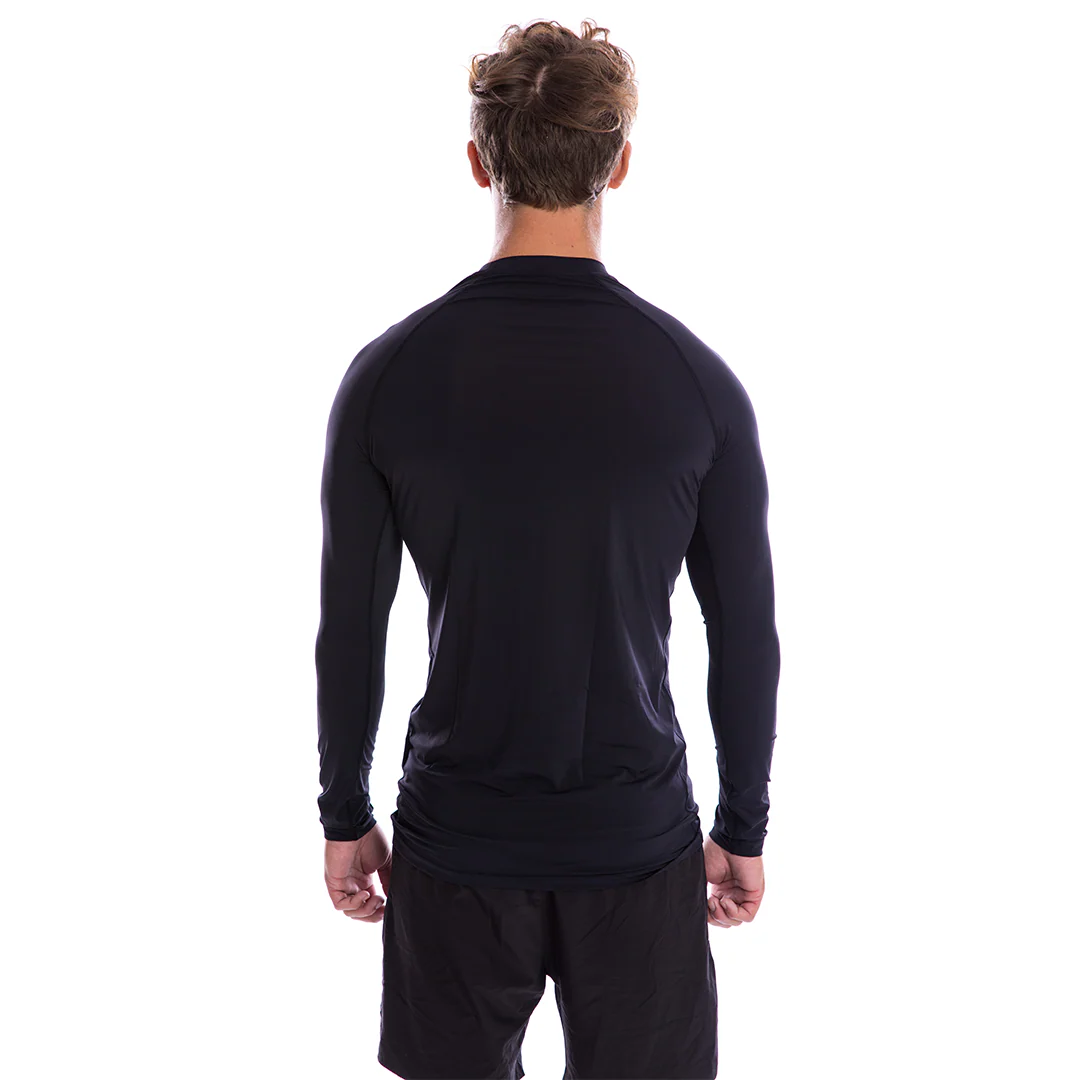 Men's Cooling Shirt Round Neck (Black) - Image 3