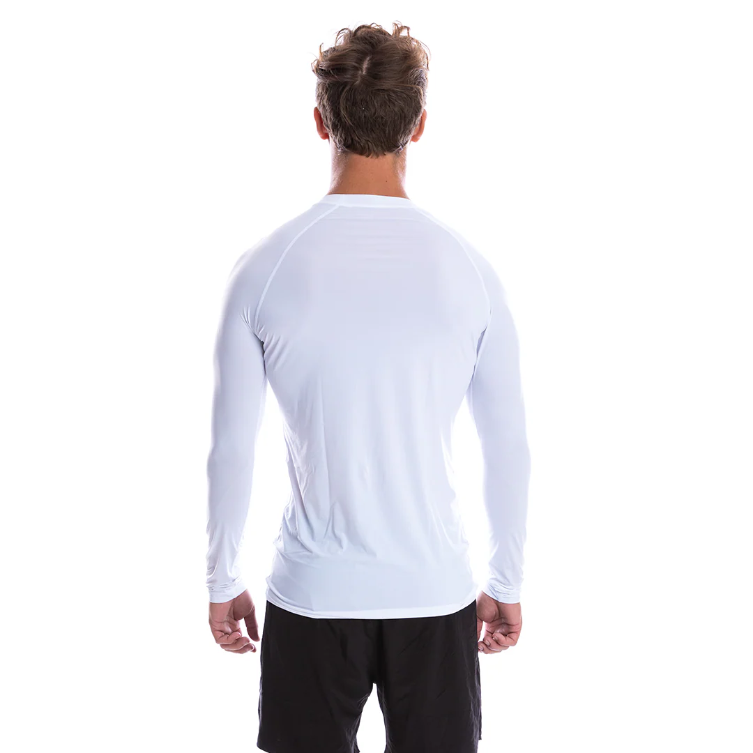 Men's Cooling Shirt Round Neck (White) - Image 3