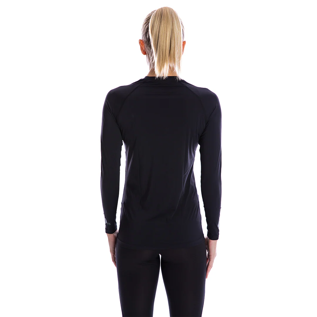 Women's Cooling Shirt Round Neck (Black) - Image 4