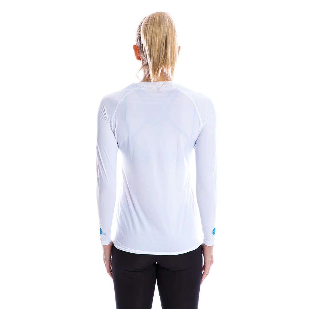 Women's Cooling Shirt Round Neck (White) - Image 4